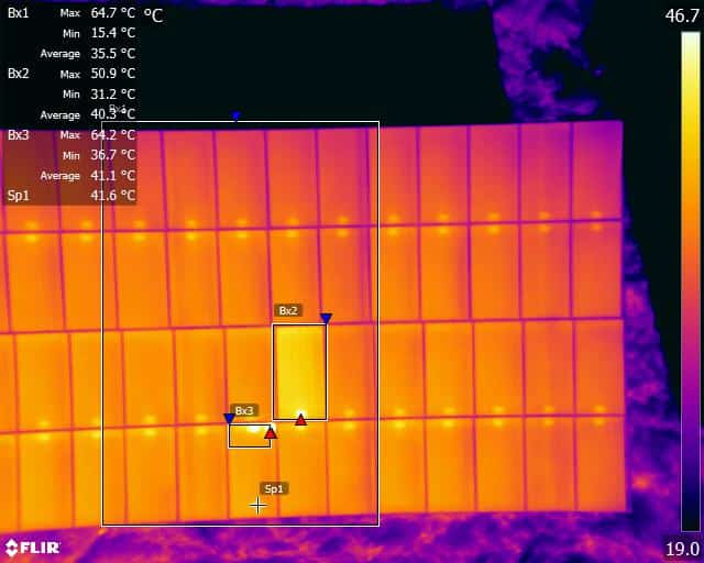 Solar farm PV inspection by drone