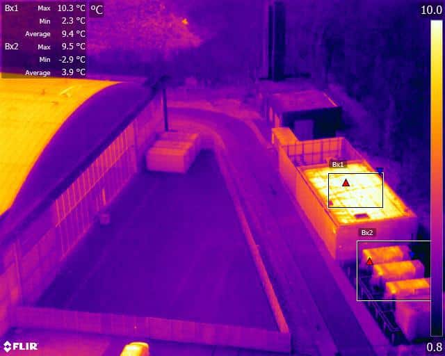 Thermal Image showing overheating Generator