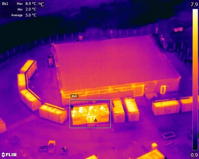 Plant Generator Thermal Image Safe thermal inspections at height by drone