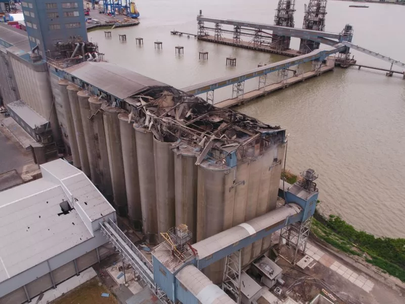 Port of Tilbury London Grain Store Explosion and Fire