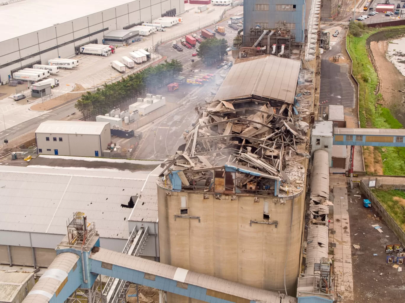 Port of Tilbury London Grain Store Dust Explosion and Fire