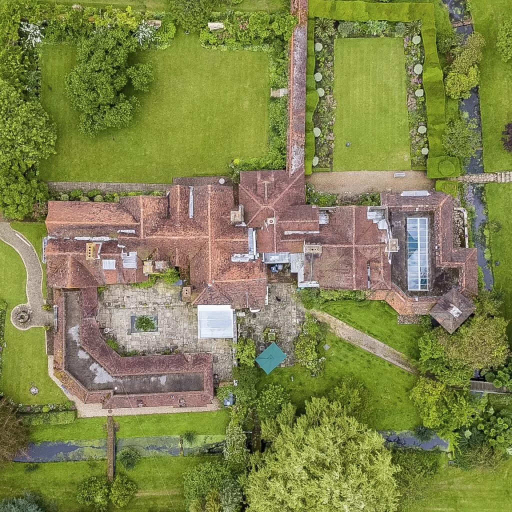 Grade 2 listed historic building from the air