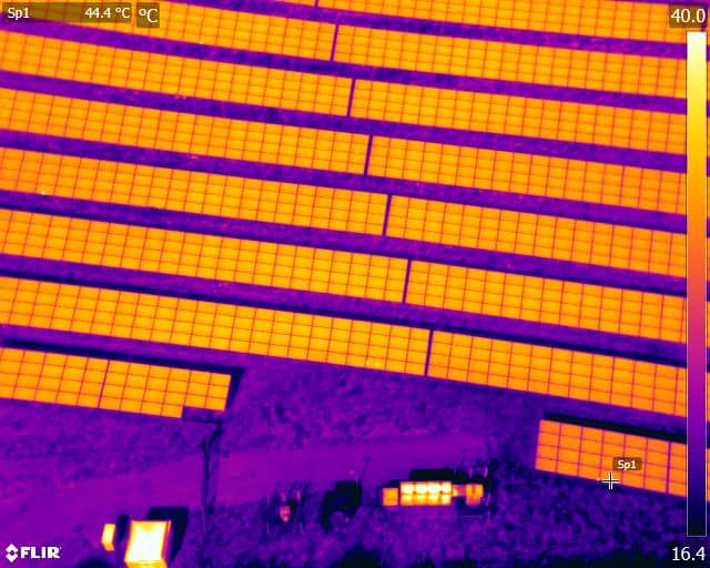 Commercial solar PV farm table arrays