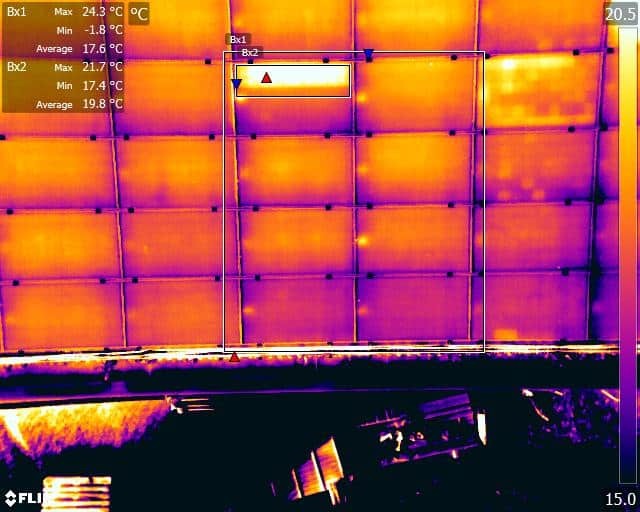 thermal imaging of solar panels