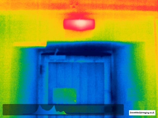 English Gothic oak door Thermal Inspection