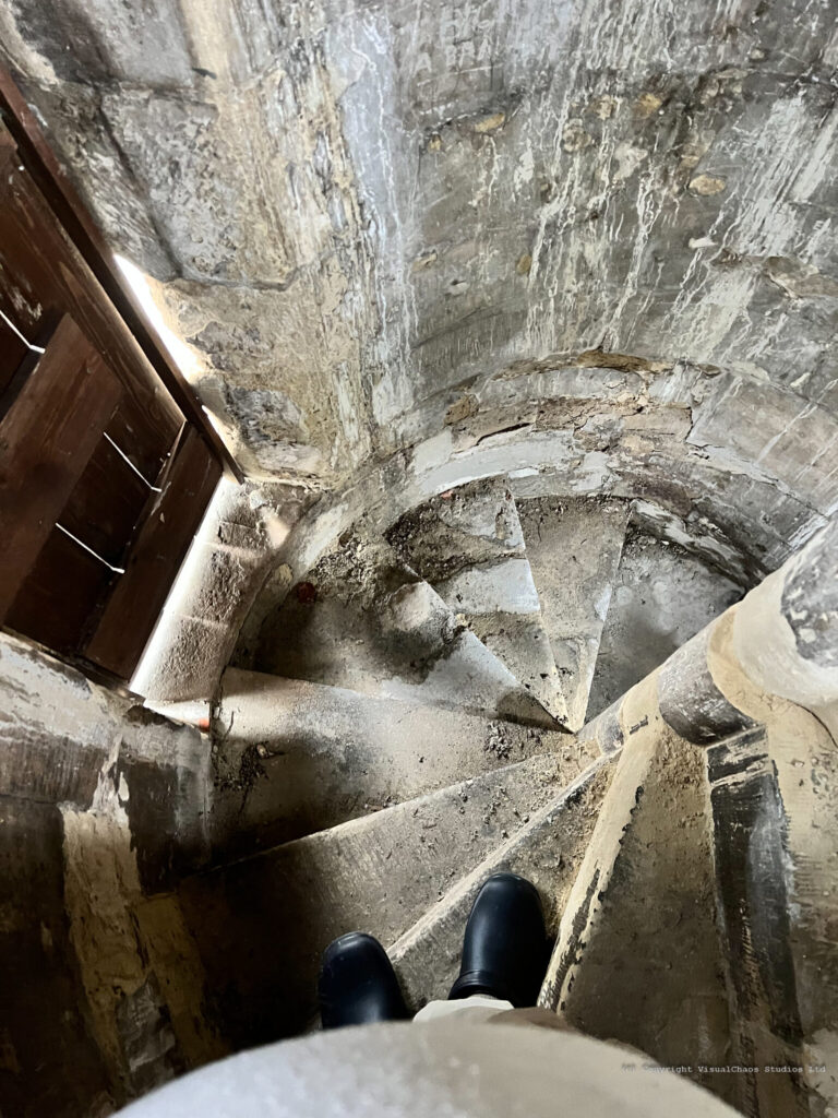 Grade 1 listed stone spiral staircase