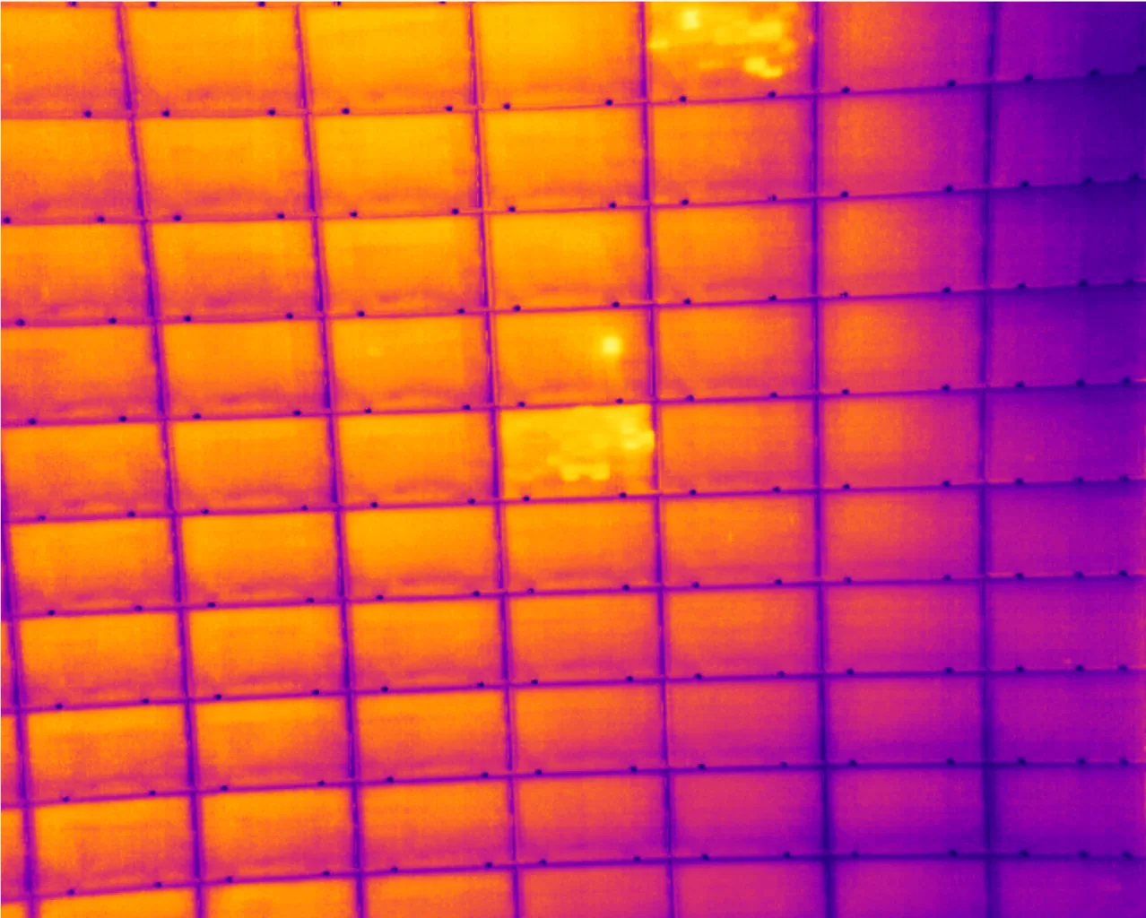 PID Showing in Thermal Image Potential Induced Degradation (PID)