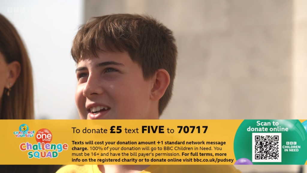 James - Children in Needs 2023 - BBC One Show Challenge