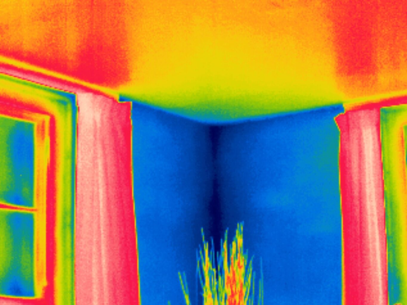 Missing insulation from thermal imaging survey