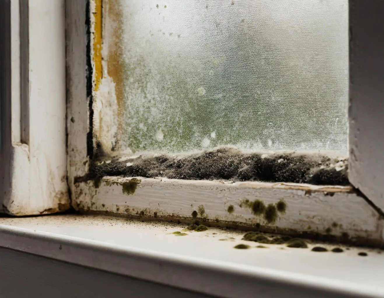 Firefly Home windowsills with damp and mould 82407 Black mold growth