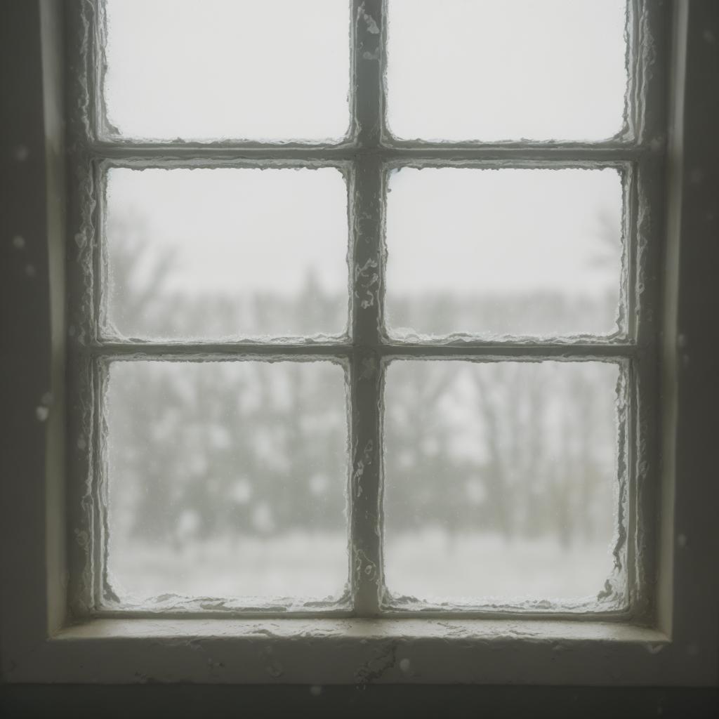 Condensation on a window causing black mold