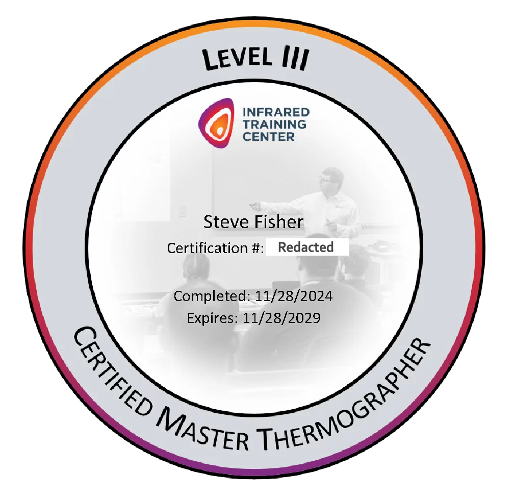 Certified Master Thermographer Level 3