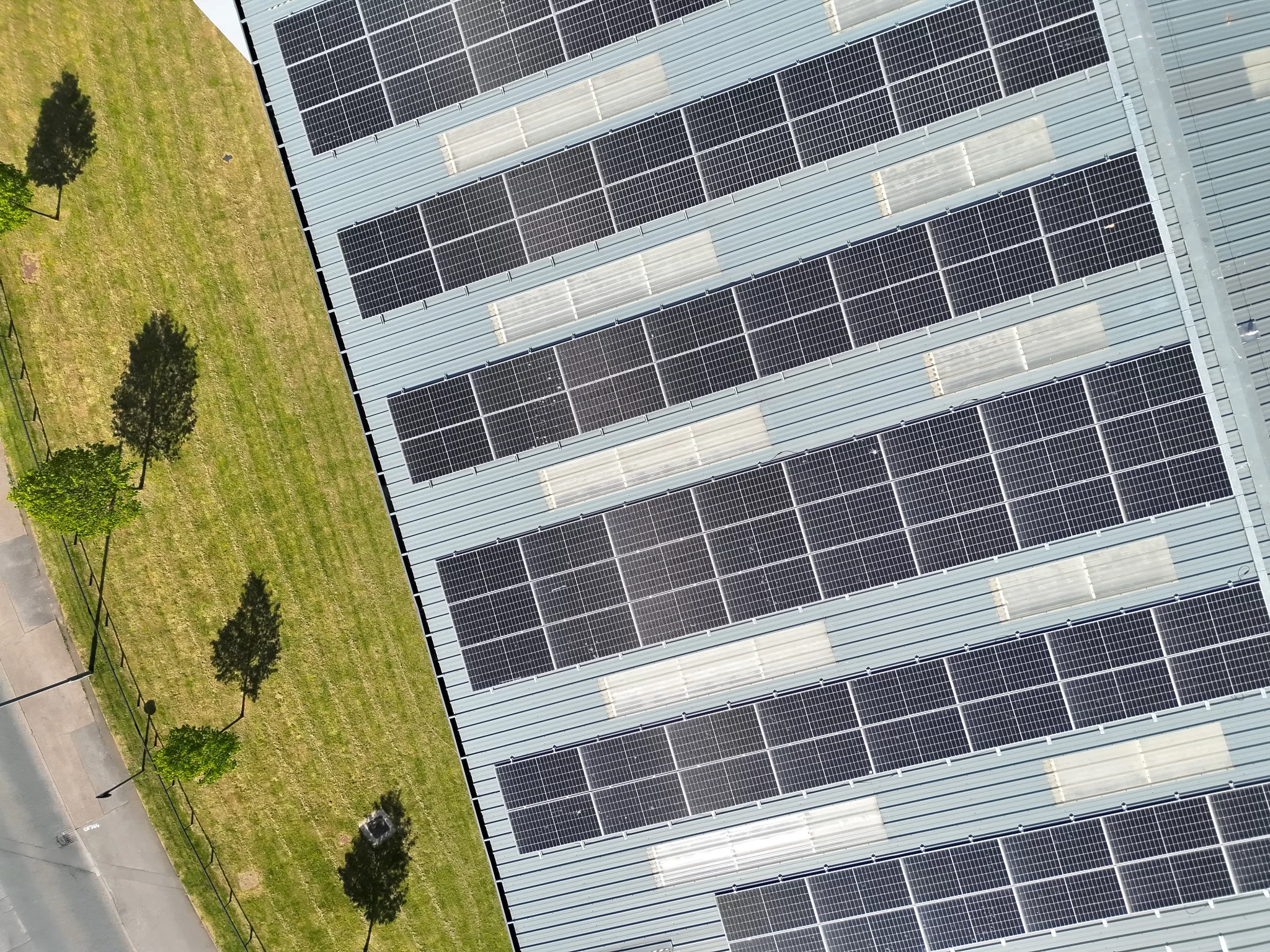 Cell level hotspot on solar panels RGB view