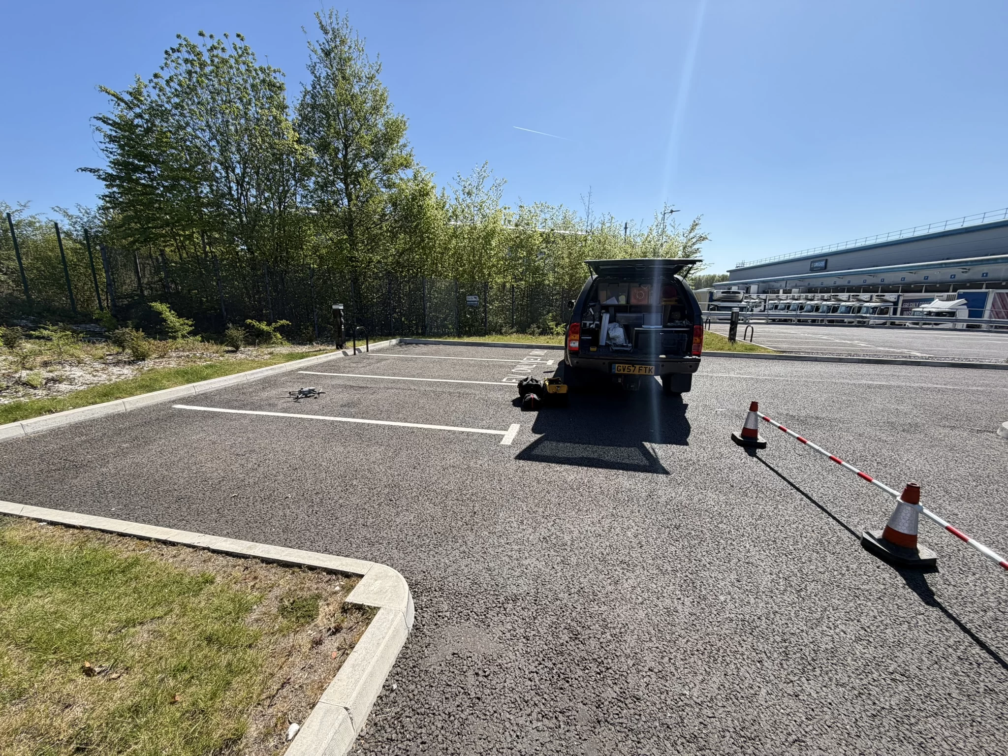 Drone appropriate take off and landing zones