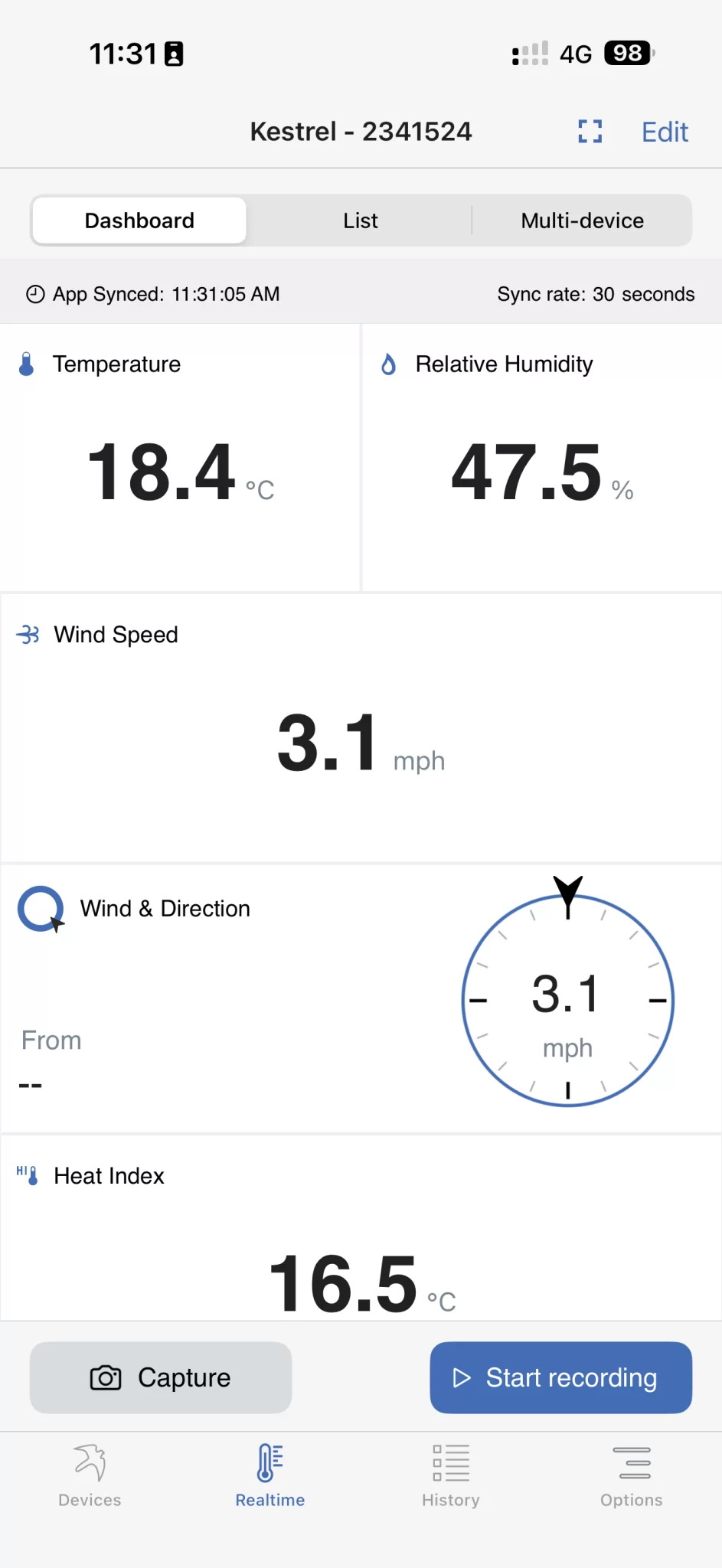 Environmental Data Log