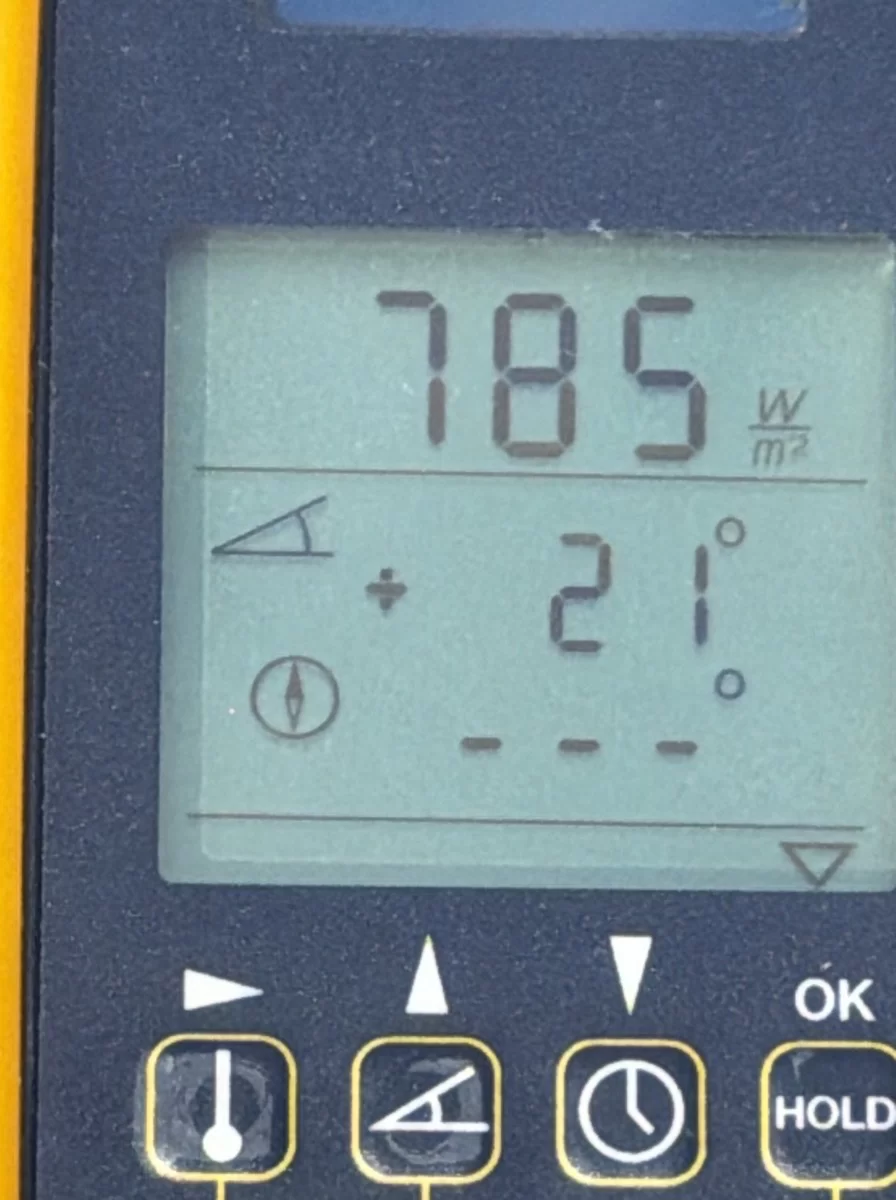 Irradiance Requirements for Solar Inspection on Commercial Roof