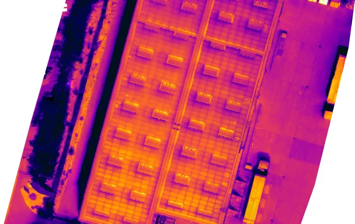 thermal imaging of commercial solar panels