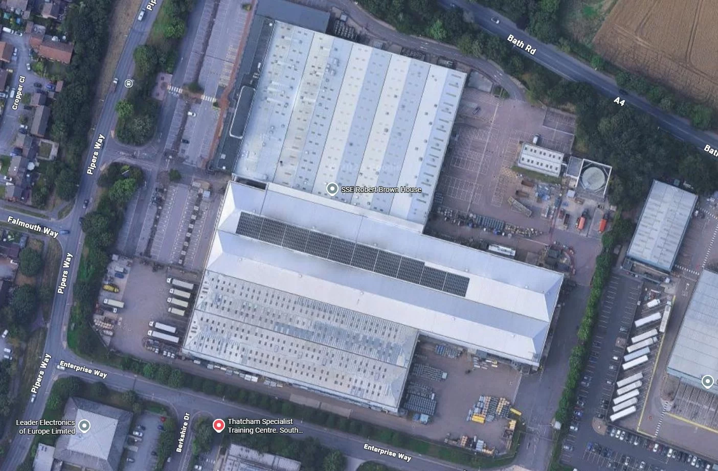 Large solar installation on roof Large solar installation on roof