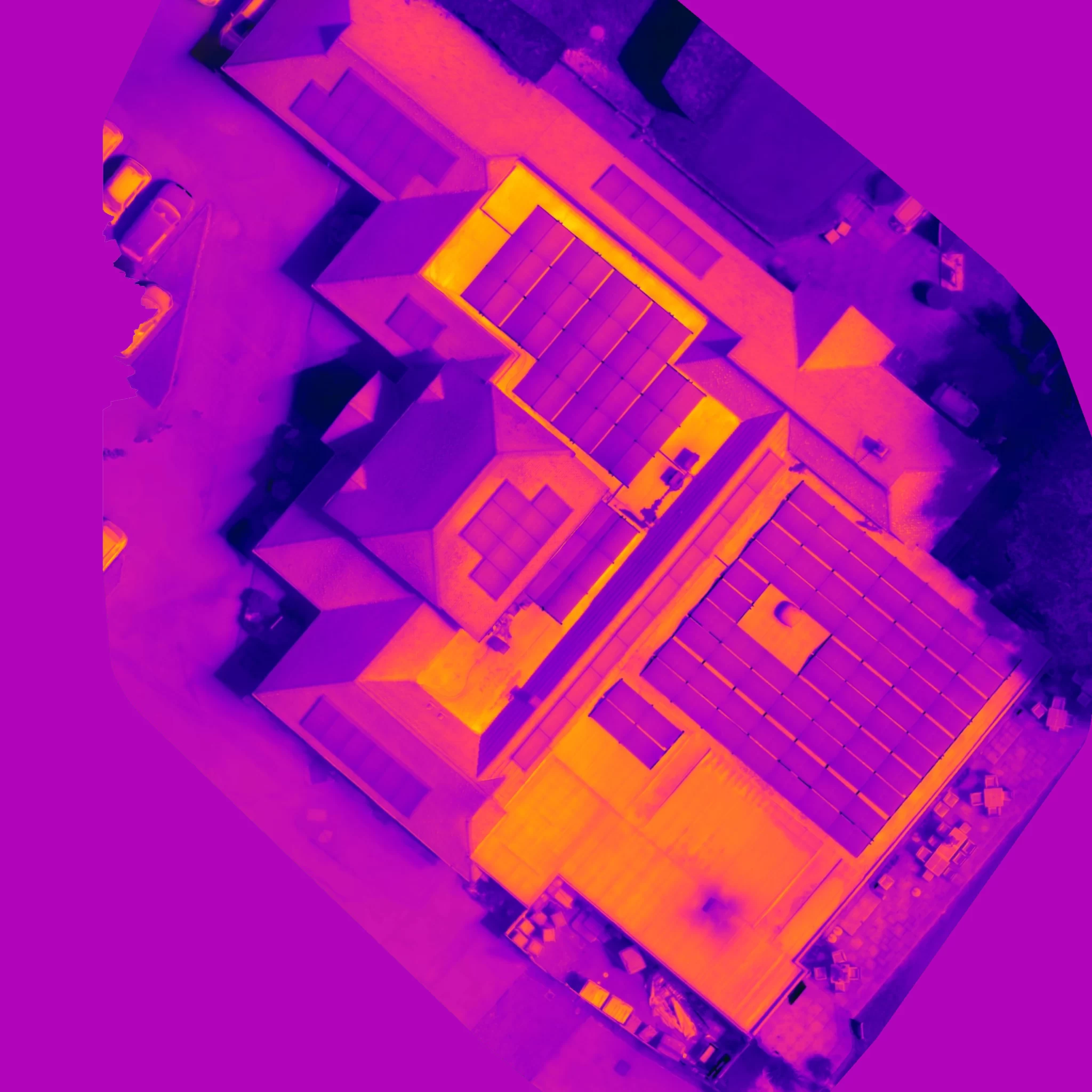 Thermal solar Inspections on Golf Club roof Thermal solar Inspections on Golf Club roof