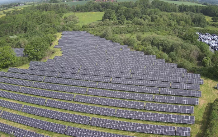 Drone survey utility scale solar farm
