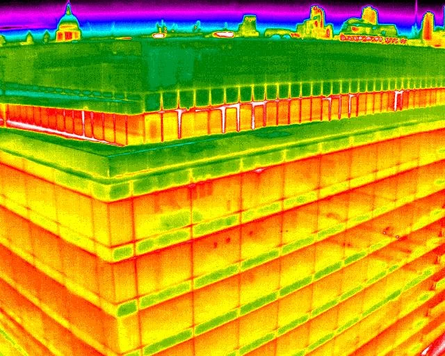 Multi story building heat loss survey Solar PV Thermal I inspection and String Testing