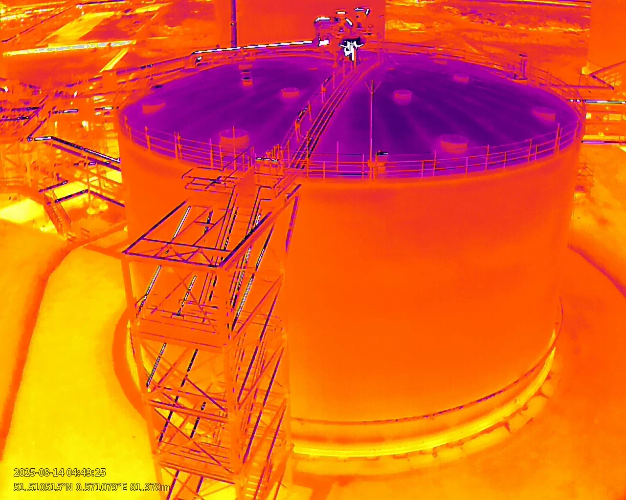 thermal imaging of gas storage tanks