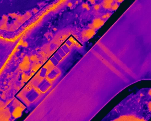 Water leak detection under road using thermal imaging Solar PV thermal inspection