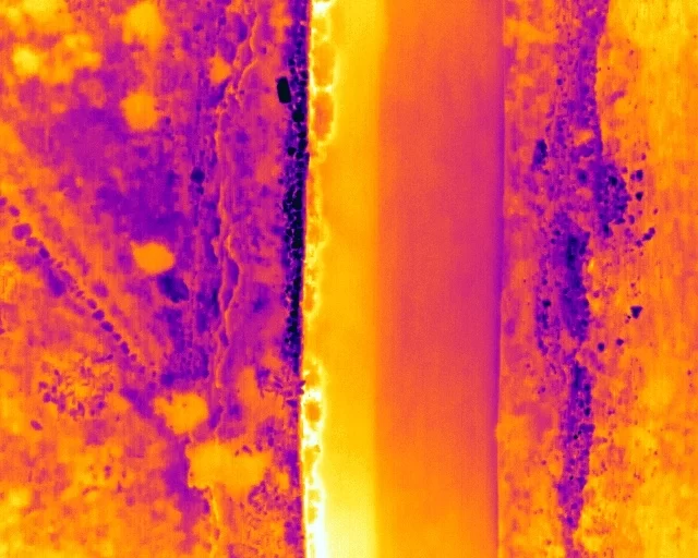 Water leak detection utility pipeline with thermal imaging Solar PV Thermal I inspection and String Testing