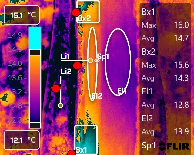 Water leak detection utility pipeline with thermography Certified Master Thermographer Level 3