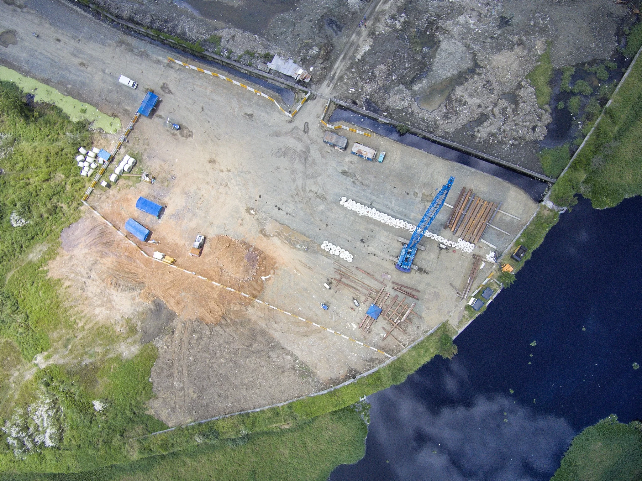 Drone surveying stockpiles Solar PV thermal inspection