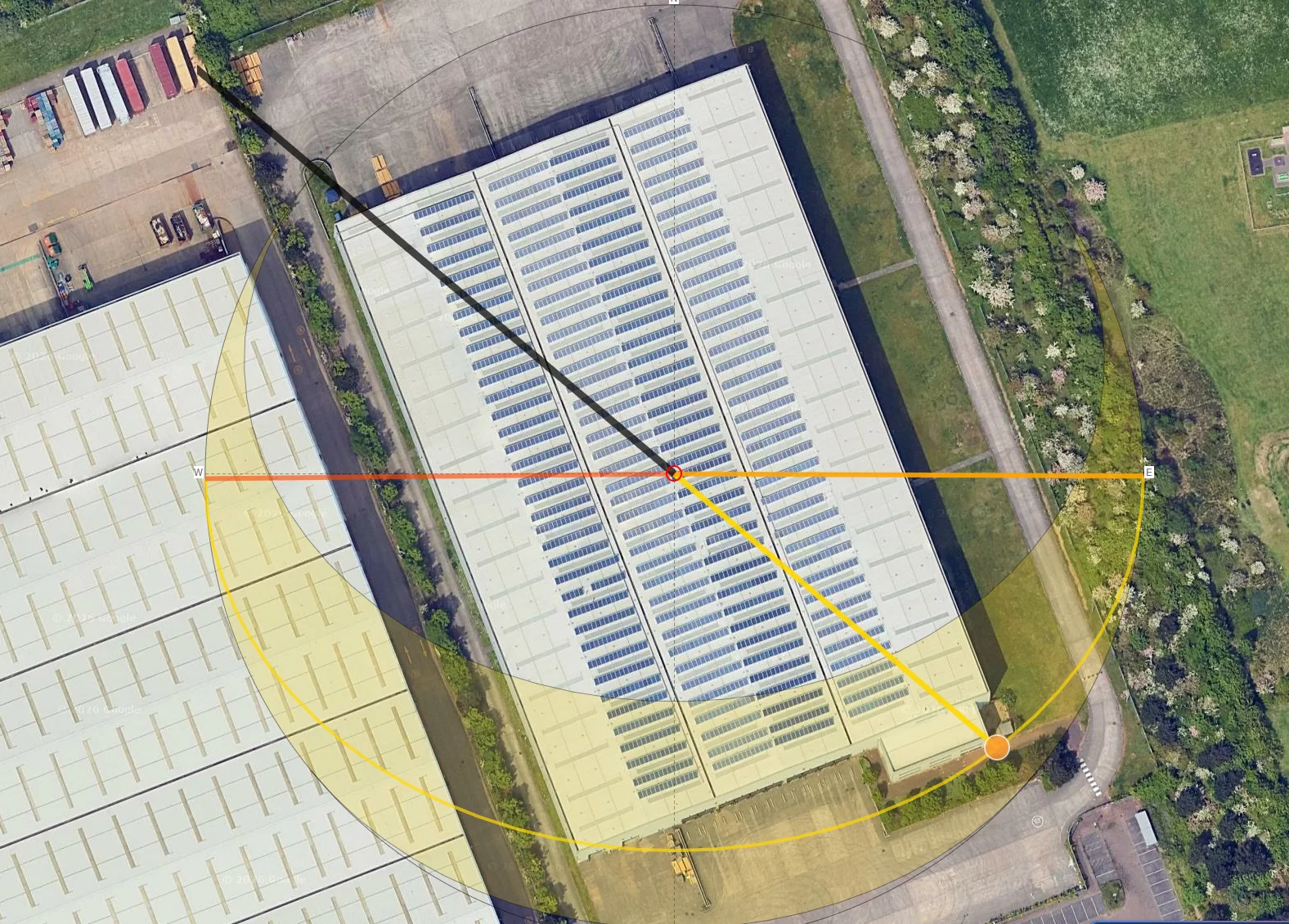 Large commercial solar Inspection in Cambridgshire sun Position Large commercial solar Inspection in Cambridgshire sun Position